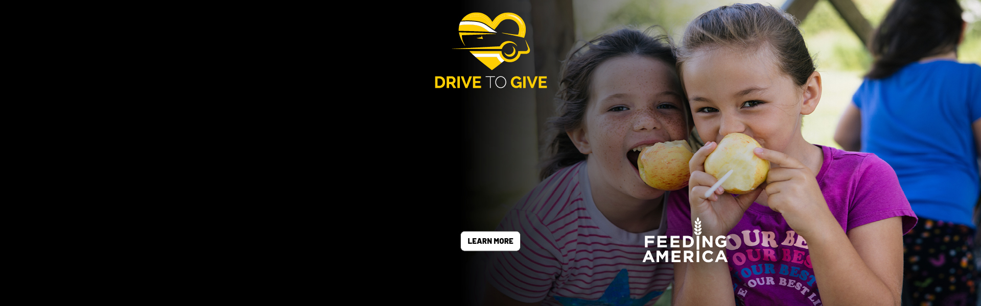 Feeding America 2 girls donate